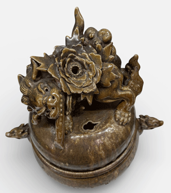 備前焼 藤原陶臣獅子香炉置物ー豊池美術店