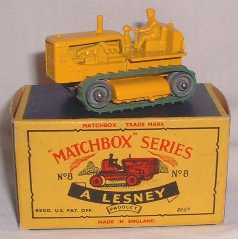 Matchbox 8c, Caterpillar Tractor - Free Price Guide & Review