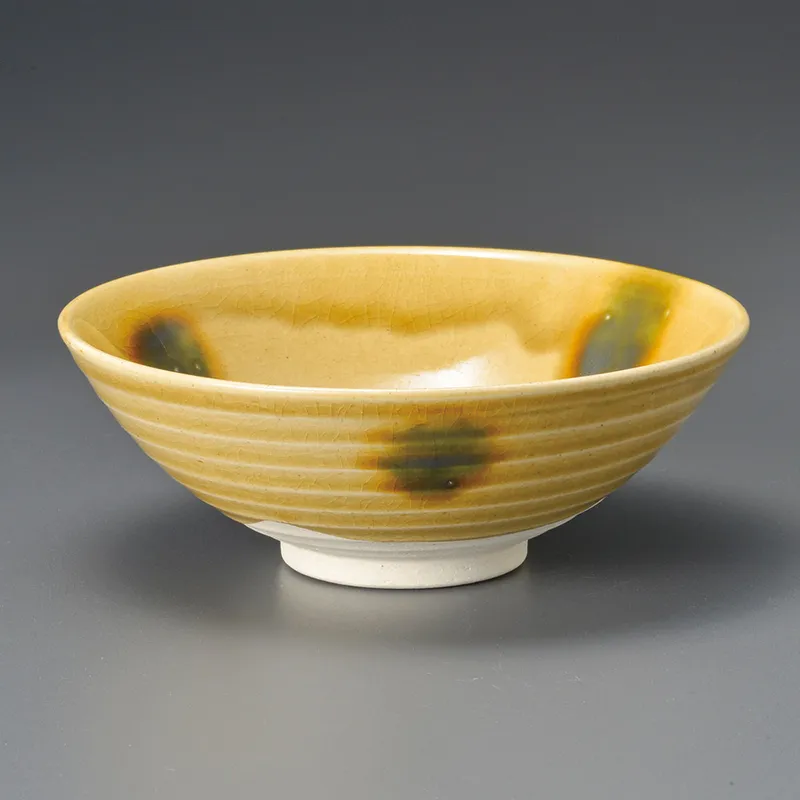 黄瀬戸平茶碗(抹茶碗)|食器通販の陶磁庵