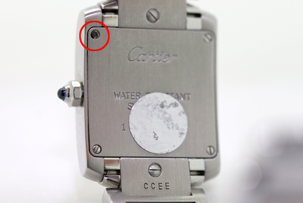 CARTIER カルティエ タンクフランセーズ オーバーホール及び裏蓋ネジ