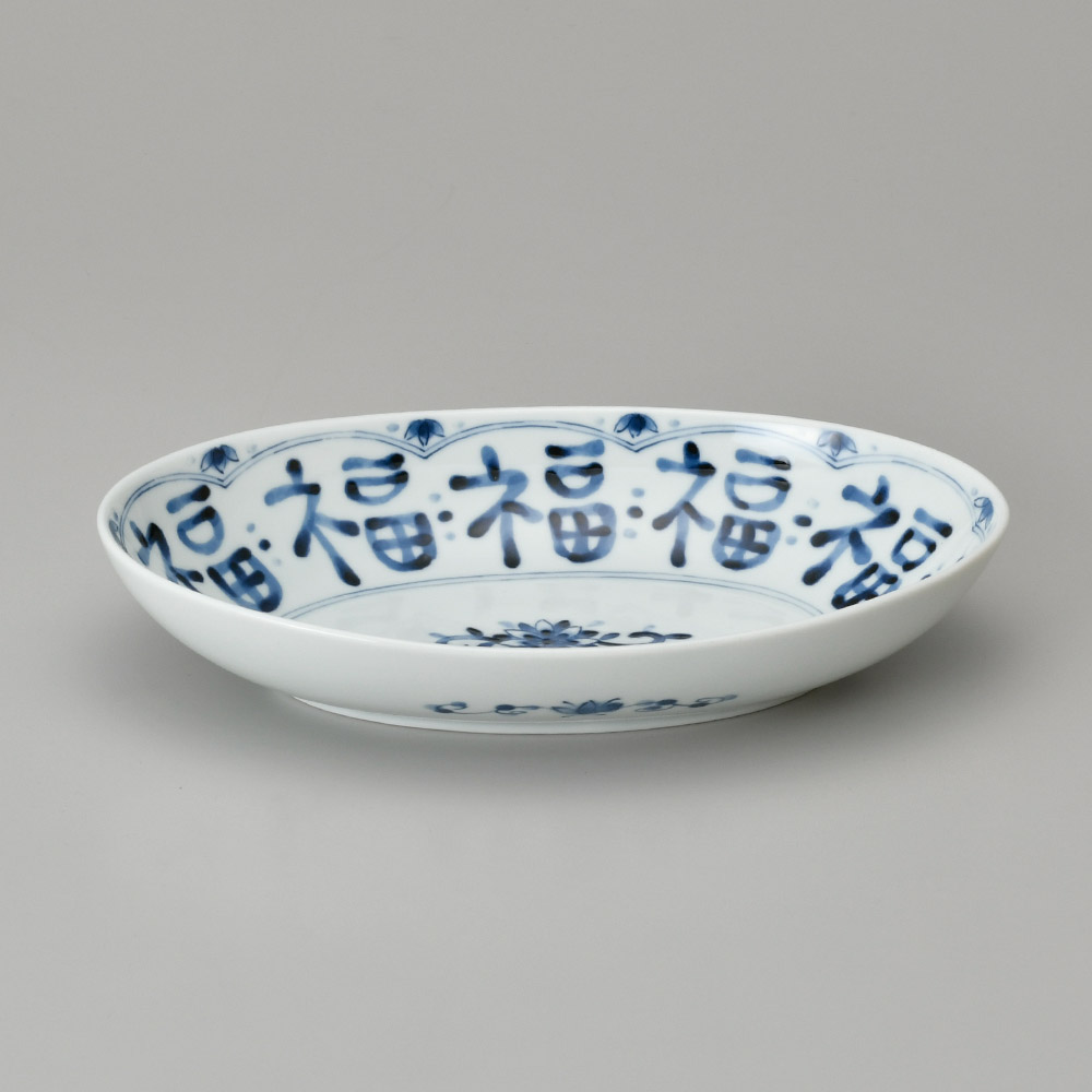 福福楕円鉢 ト674-298 | 中華食器 | 中華単品 | 業務用食器卸カタログ