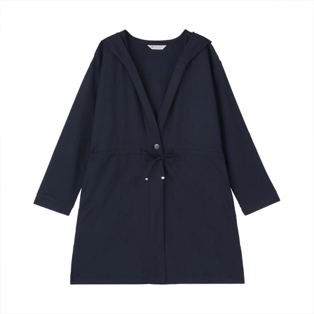 アウター ピケフードモッズコート ネイビー レディース(M ネイビー