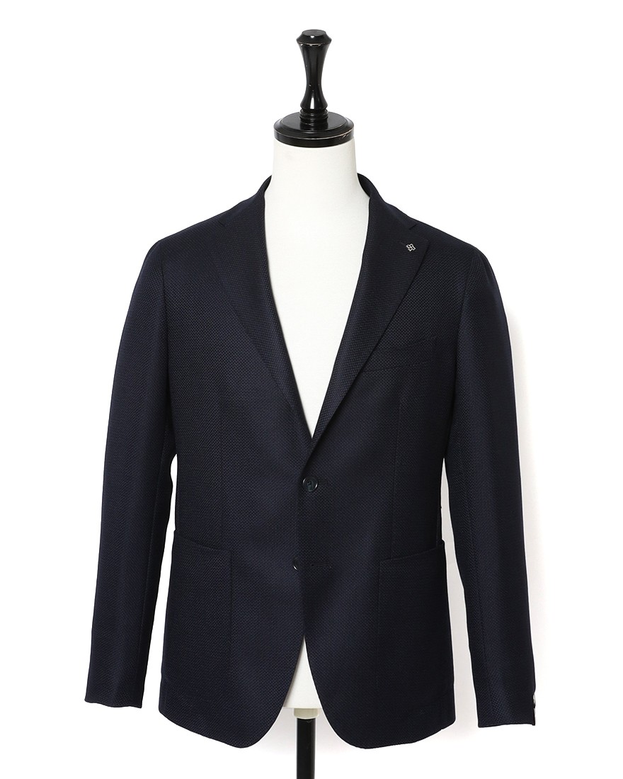 Super100'sウール ホップサックネイビージャケット【MONTECARLO