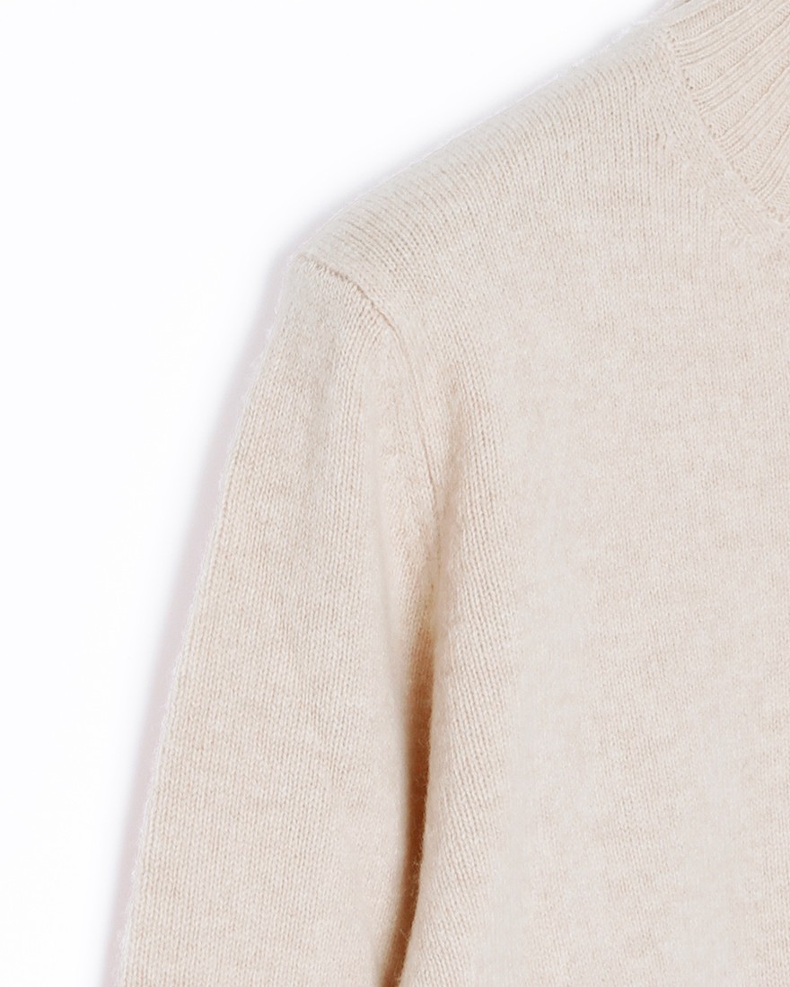 7Gカシミヤ混ウール モックネックニット｜FILIPPO DE LAURENTIIS