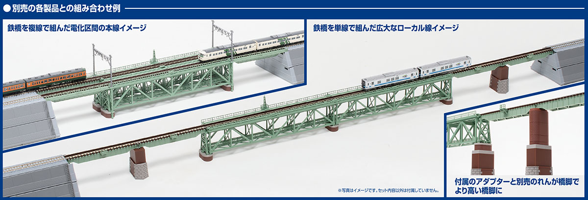 上路式鉄橋セット(緑) ｜製品情報｜製品検索｜鉄道模型 トミックス