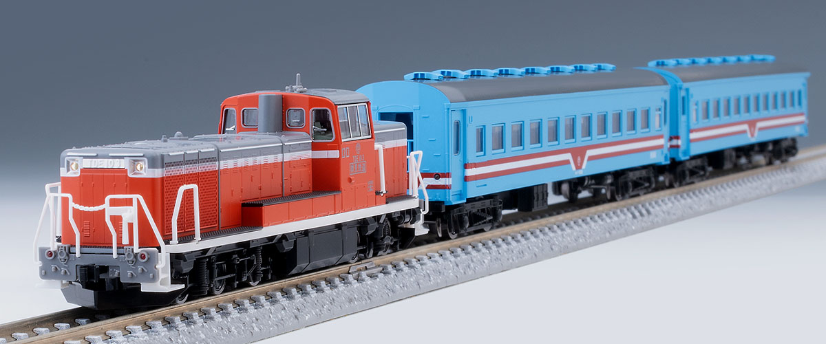 樽見鉄道 客車列車（TDE10-3・オハフ500形・樽見鉄道色）セット｜製品
