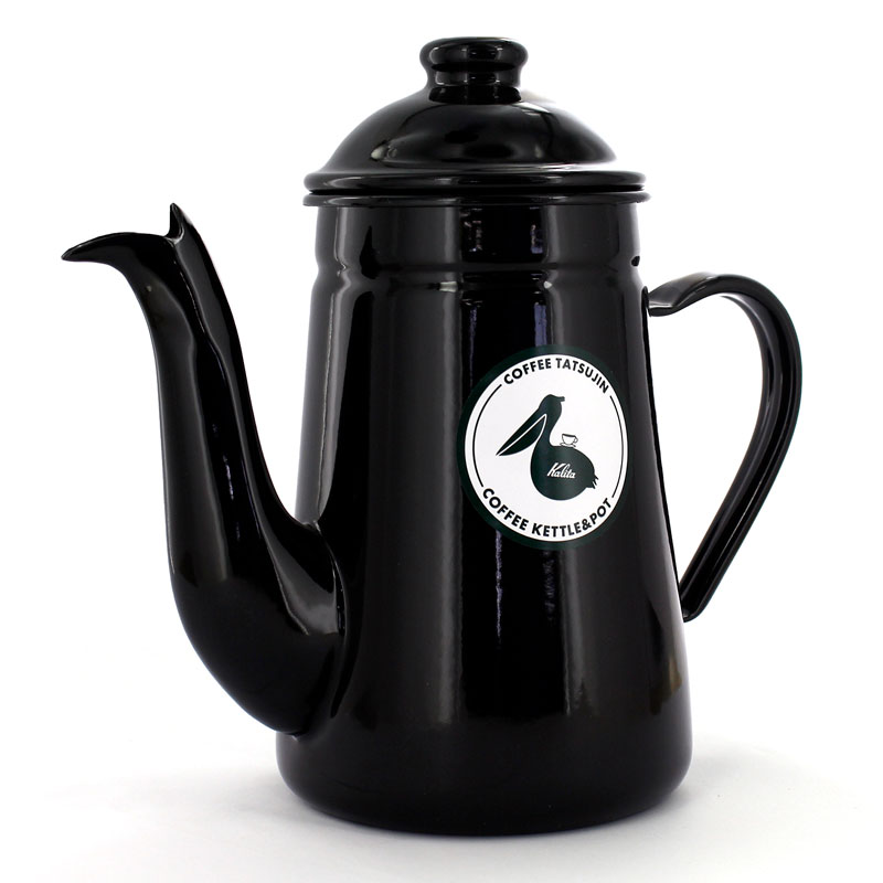 Kalita カリタ コーヒー達人・ペリカン 1L BK ブラック ホーロー製ポット