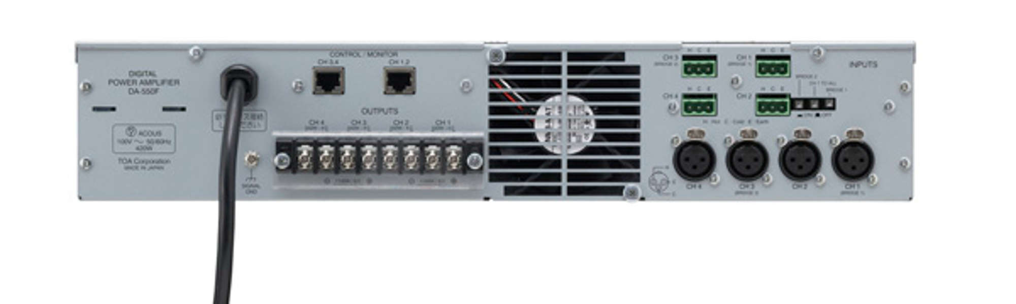 デジタルパワ－アンプ 550W×4ch (DA-550F) | TOA株式会社