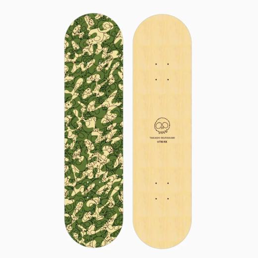 カモフラージュドクロ(スケートボード)Skull Skateboard Deck|村上隆