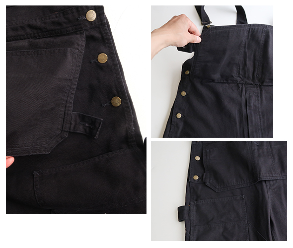 South2 West8 - Overalls - 11.5oz Cotton Canvas - BLACK サウス2