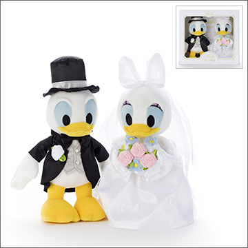 ブライダル ぬいぐるみS ドナルドダック＆デイジーダック（洋装