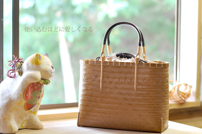 網代バッグ2L 模様入り/竹バッグ/女性/竹かご/国産/日本製 通販【竹