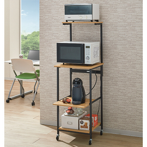 たのめーる】YAMAZEN デザインレンジラック 幅480×奥行470×高さ1425mm