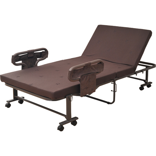 たのめーる】YAMAZEN 折りたたみベッド ダークブラウン BAS-1S(DBR)RGT