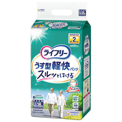 たのめーる】ユニ・チャーム ライフリー うす型軽快パンツ LL 1パック