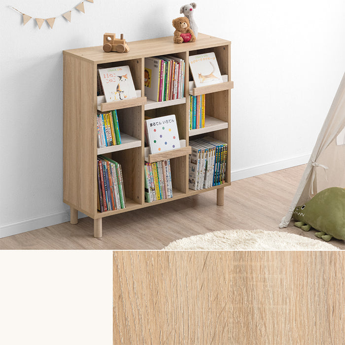 幅90］飾れる絵本ラック 3段 ディスプレイ おもちゃ収納 キッズラック