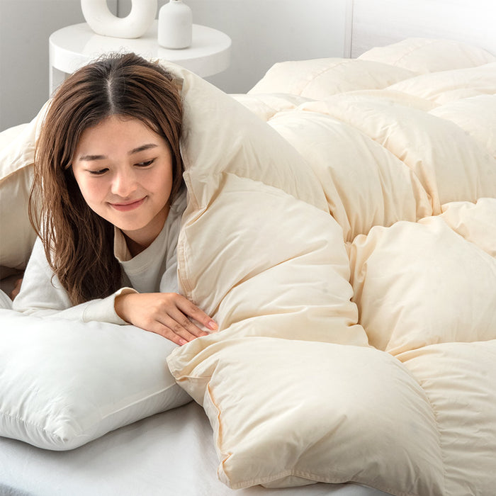 クリアランス】[ダブル] 大増量1.8kg 羽毛布団 ホワイトグースダウン93