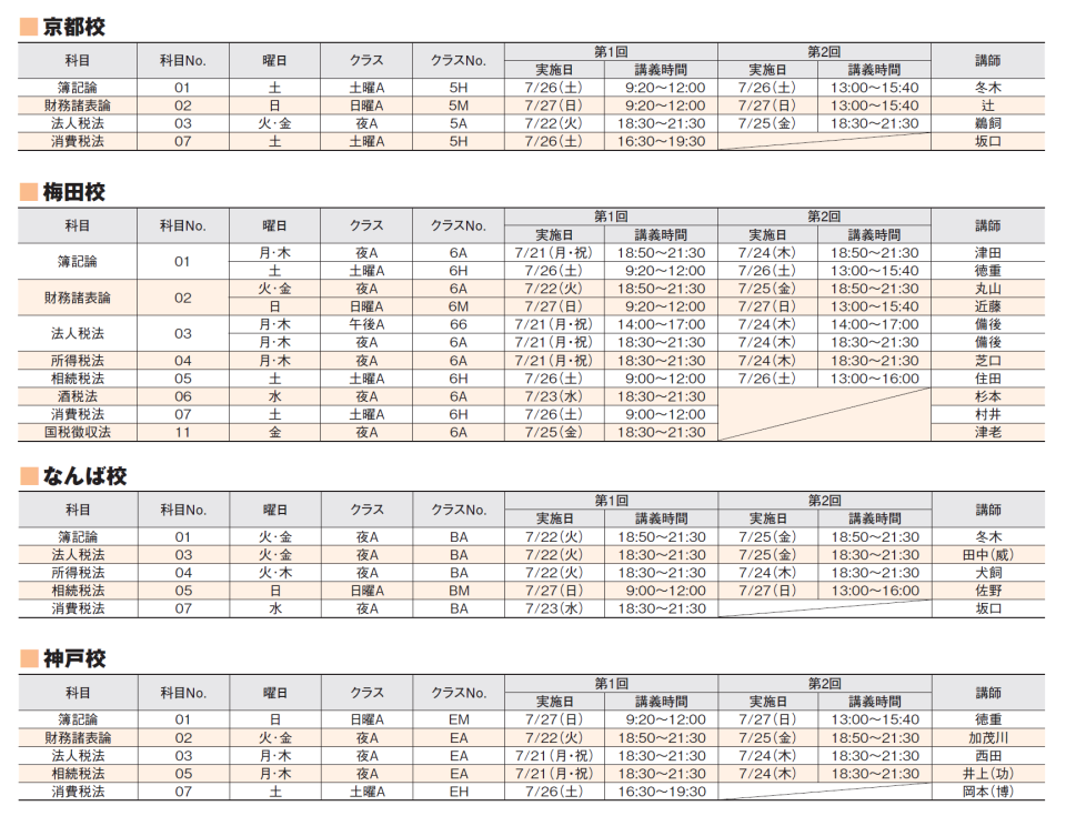 直前オプション講座 | 税理士｜資格の学校TAC[タック]