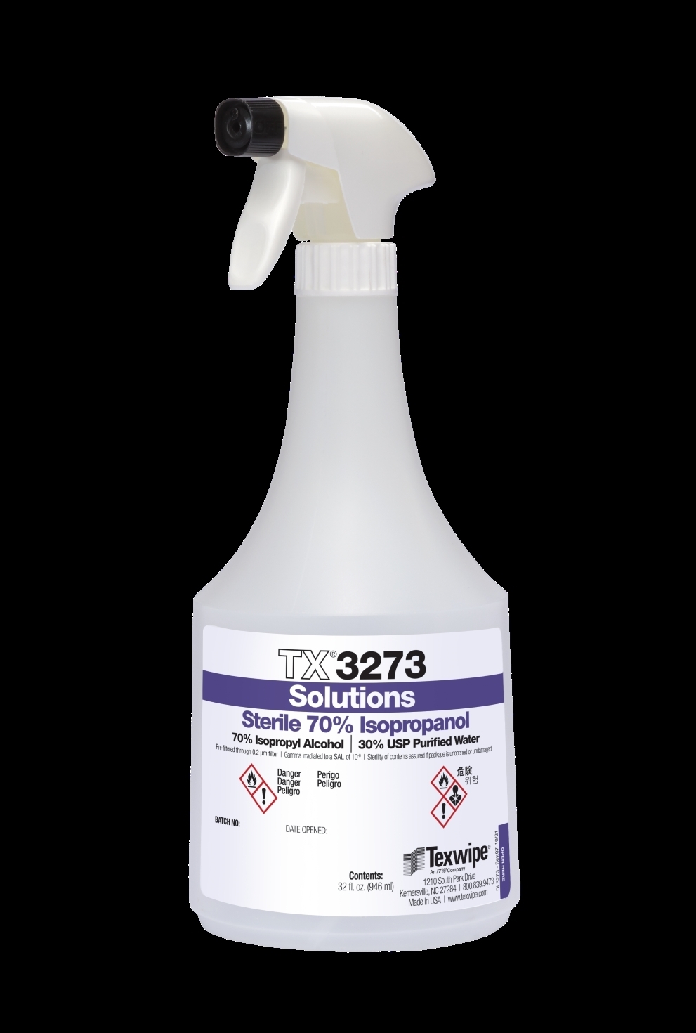 Texwipe. Sterile Isopropyl Alcohol TX3273