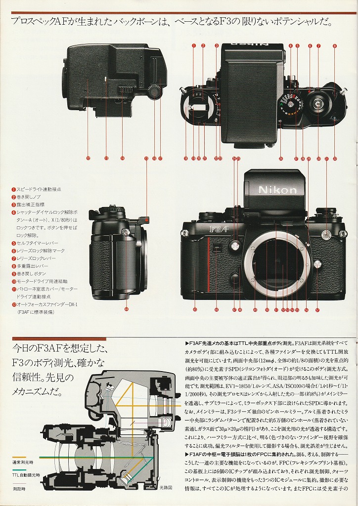 ニコンF3AFカメラカタログ（1983年6月1日配布物） | カメラカタログ通販