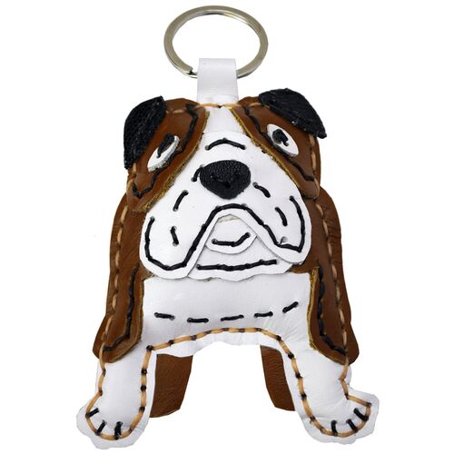 Live in perfect union】 レザー ブルドッグ キーホルダー｜テントテン