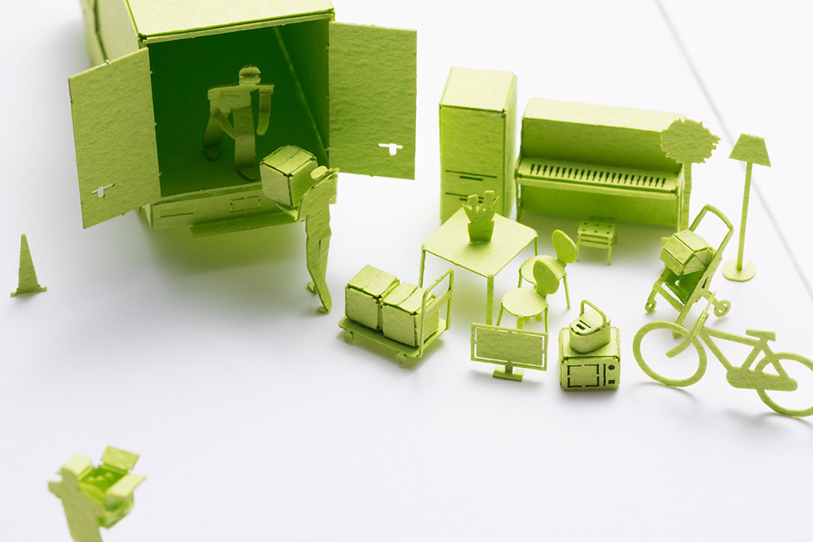 1/100建築模型用添景セット No.81 お引っ越し編 - 製品リスト／ネット