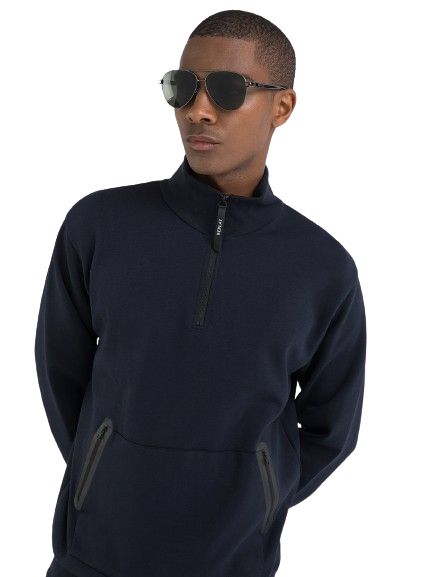 REPLAY - ジップハイネックスウェット / ブルー | BRYAN