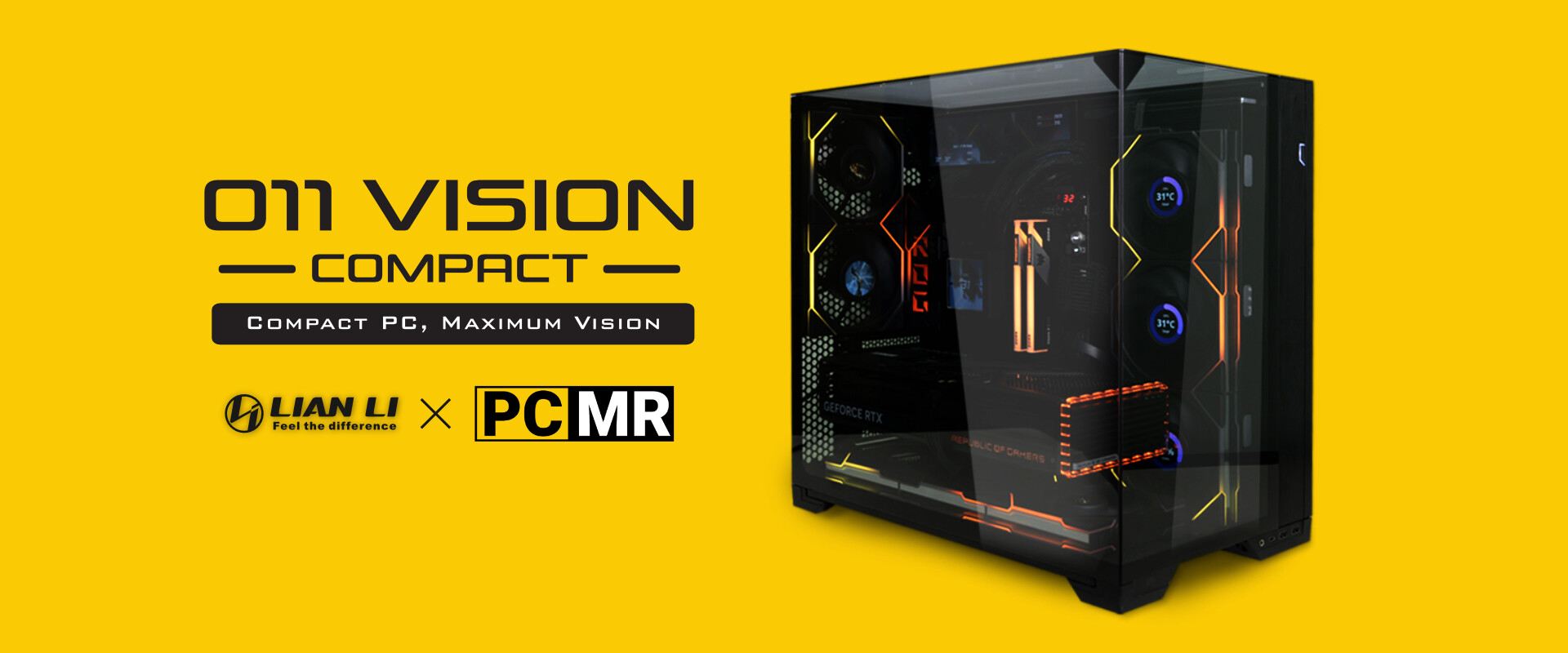 LIAN LI and PCMR Launches the O11 Vision Compact PC Case | TechPowerUp