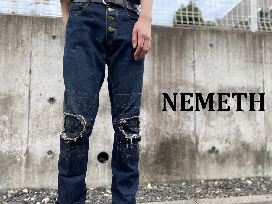 NEMETH/ネメス】よりデザイン性抜群のニーデザインデニムパンツ買取