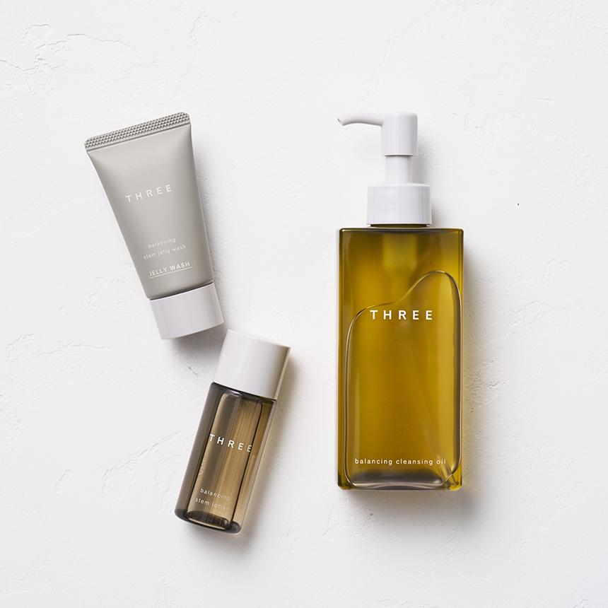 THREE バランシング クレンジング オイル N トライアル セット ステム