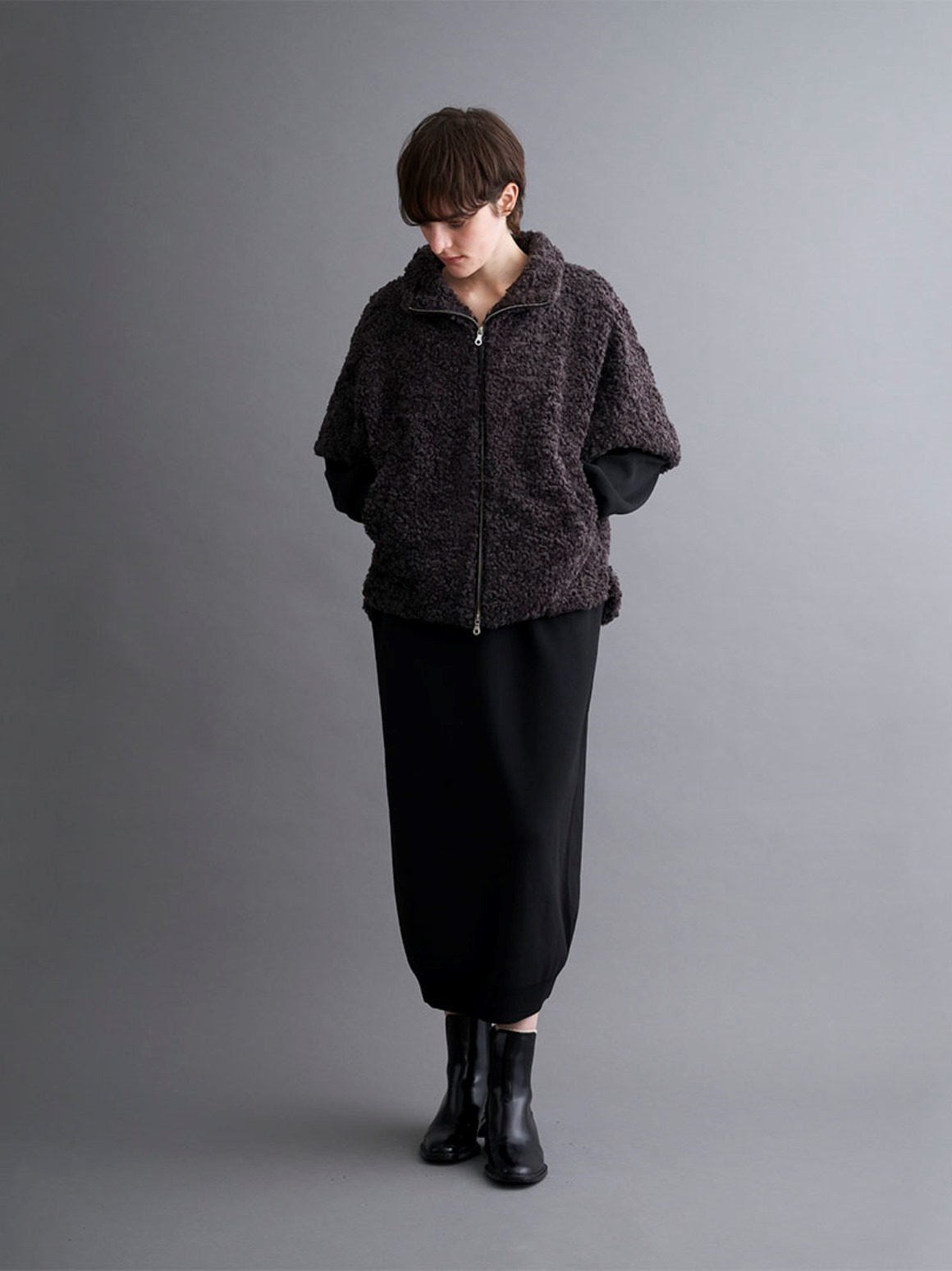 Millie】Poodle boa poncho｜スリードッツ オフィシャルオンラインショップ