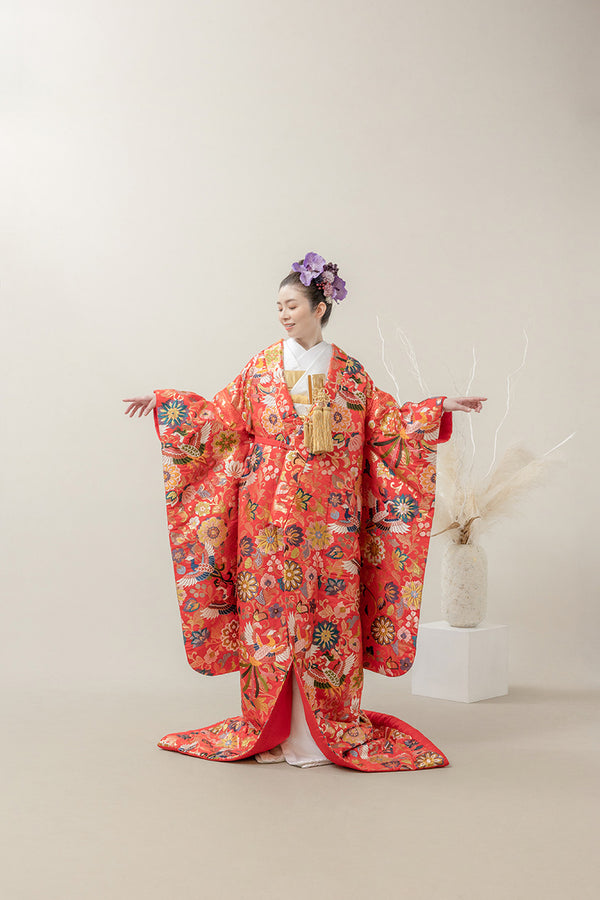 色打掛・唐草鳳凰｜白無垢・色打掛レンタルなら結婚式着物専門の【THE