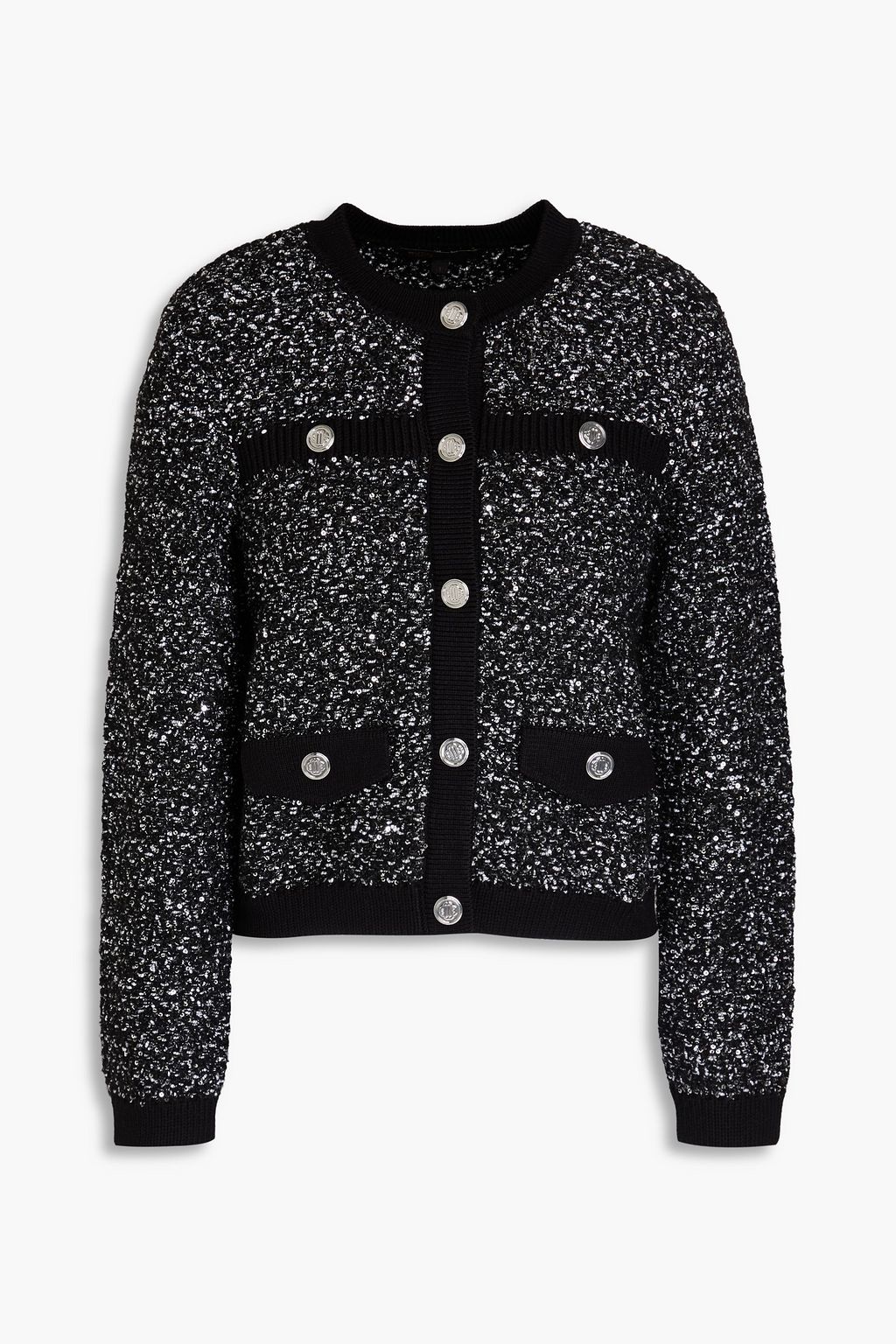 MAJE ツイード カーディガン スパンコール付き | THE OUTNET (アウト