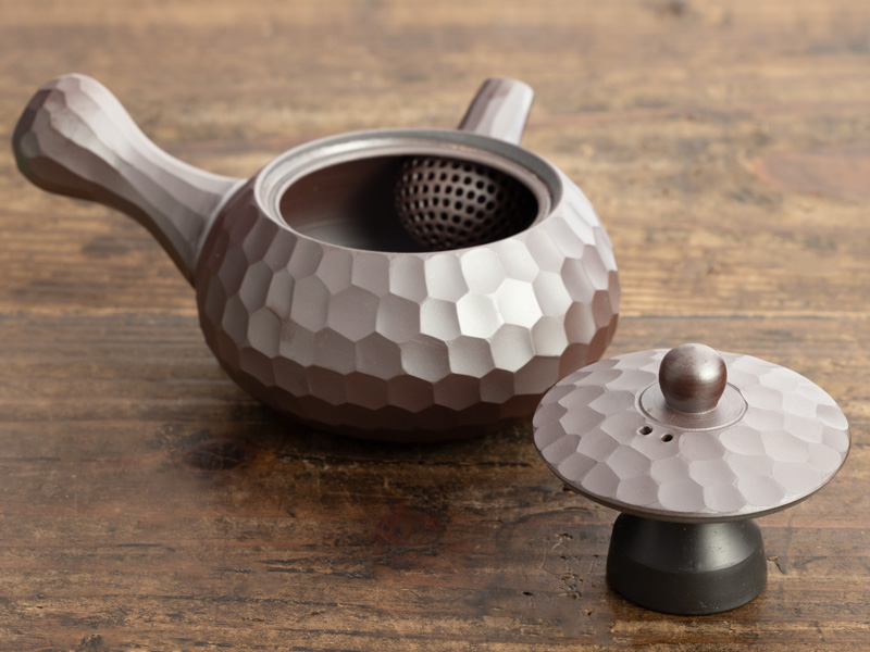 萬古焼 急須 ダイヤカット 伊呂久作 160 ml [POT-23-030-0160