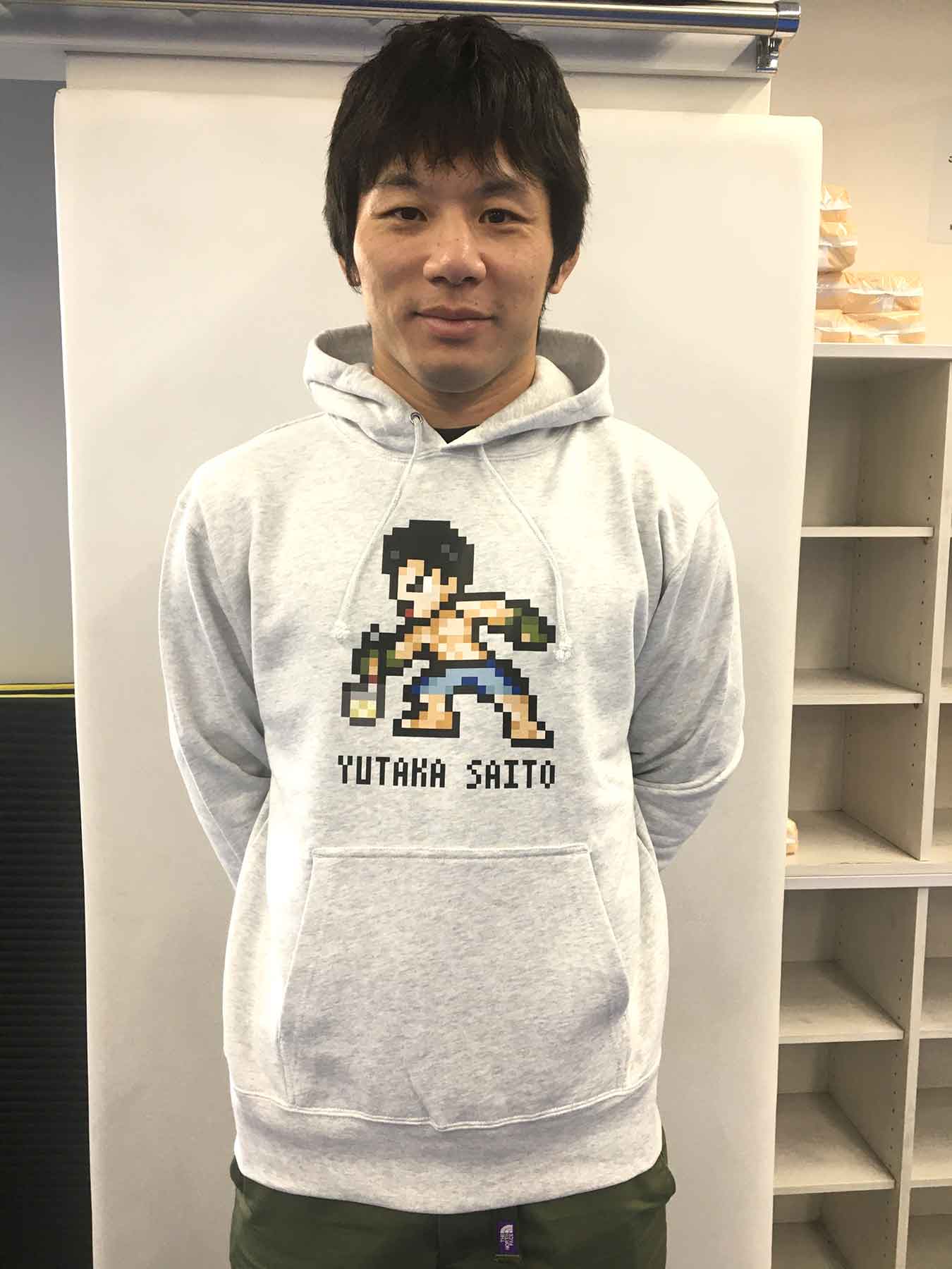 YUTAKA SAITO PIXCEL ART HOODIE／斎藤裕 ピクセル アート（ドット絵