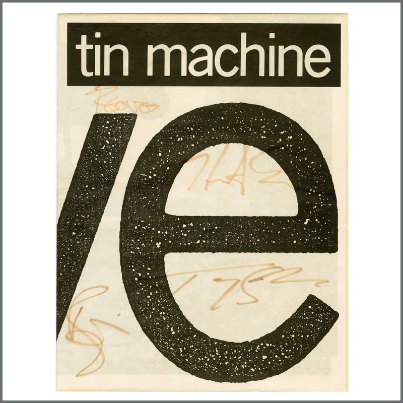 B48309 - David Bowie Tin Machine 1989 Signed Fold Out Tour