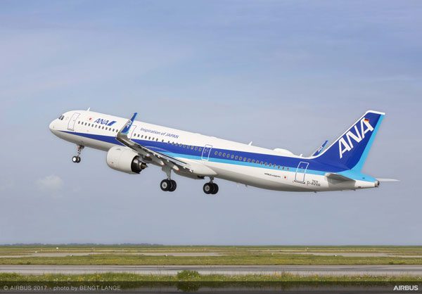 ANA、エアバスA321neoを受領 国内線仕様機として初めて全席にモニター