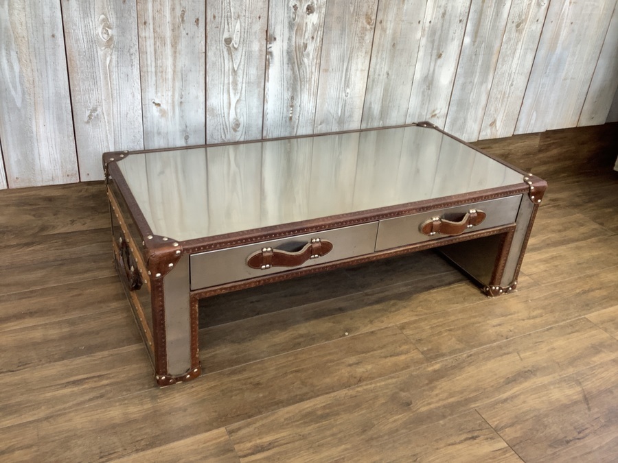 HALO（ハロ）】トランクデザインのコーヒーテーブル（SLAB SMALL