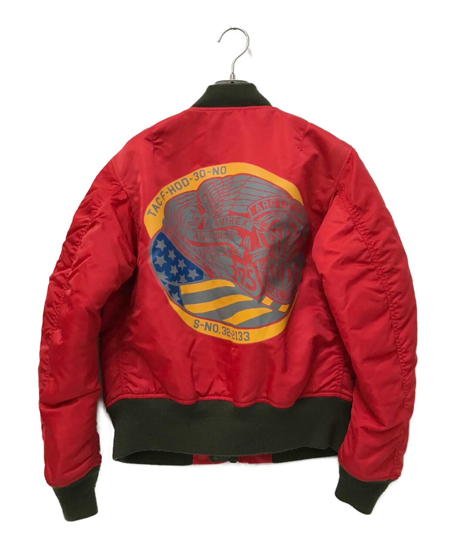 中古・古着通販】AVIREX (アヴィレックス) バックプリントMA-1 レッド