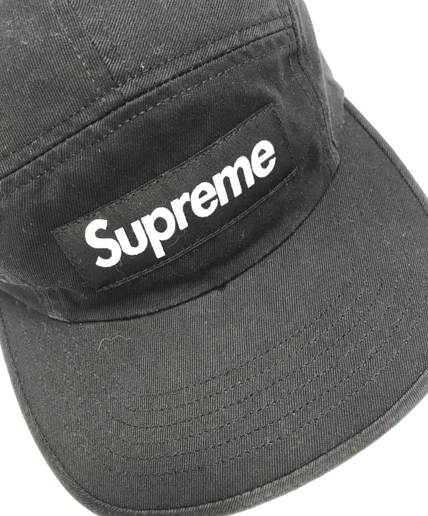 USA製 Supreme シュプリーム ピッグスキン ジェットキャップ黒 USA製