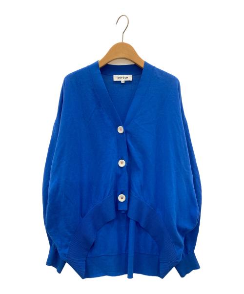 中古・古着通販】ENFOLD (エンフォルド) HEXAGON CARDIGAN ブルー