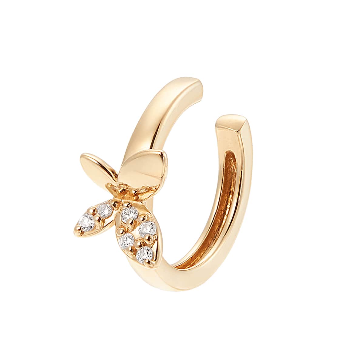 K10イエローゴールドダイヤモンドイヤーカフ（片側）(RER410)|TSUTSUMI