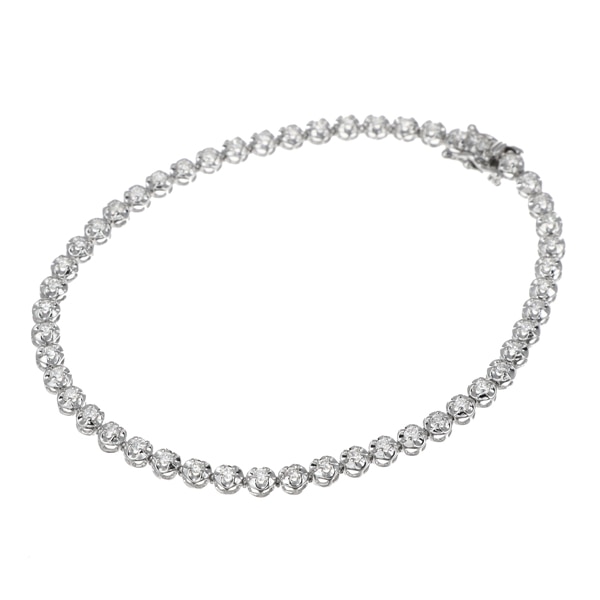 K14ホワイトゴールドダイヤモンドブレスレット(LBL007)|TSUTSUMI