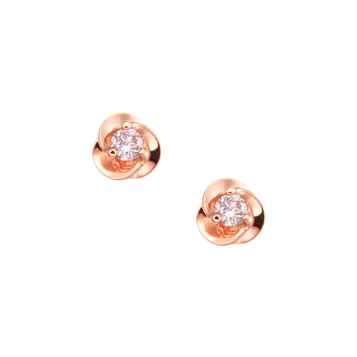 K10ピンクゴールドダイヤモンドピアス(RPE884-002)|TSUTSUMI