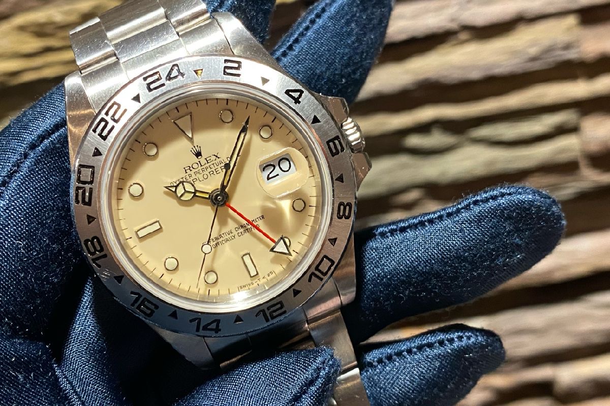 超濃厚アイボリー！センタースプリット！ロレックス エクスプローラー