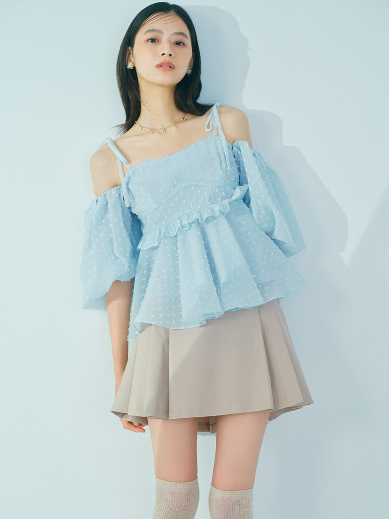 3way jacquard peplum bustier – ULAUNA online