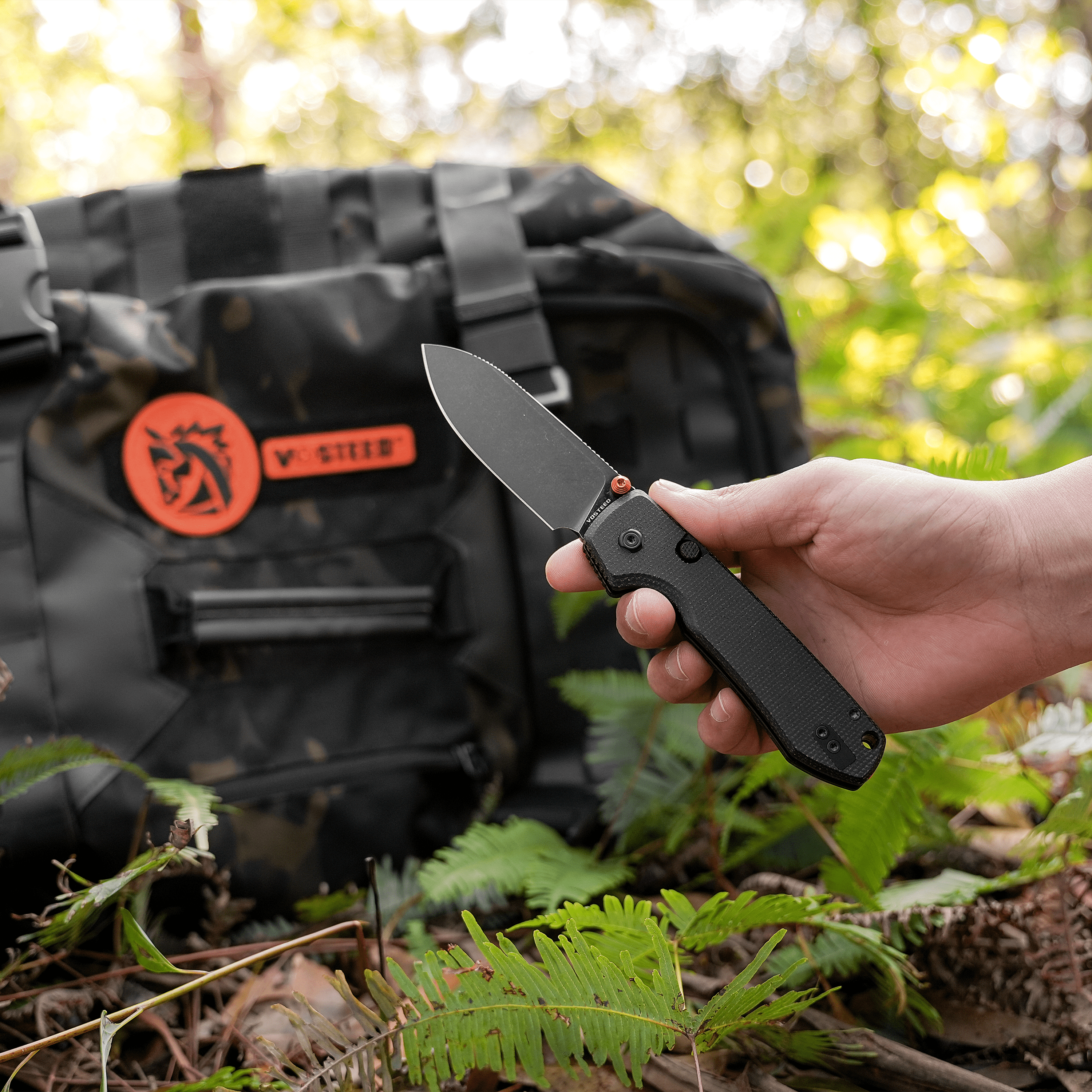 Raccoon Top Liner Lock | Brown Micarta 14C28N Pocket Knife