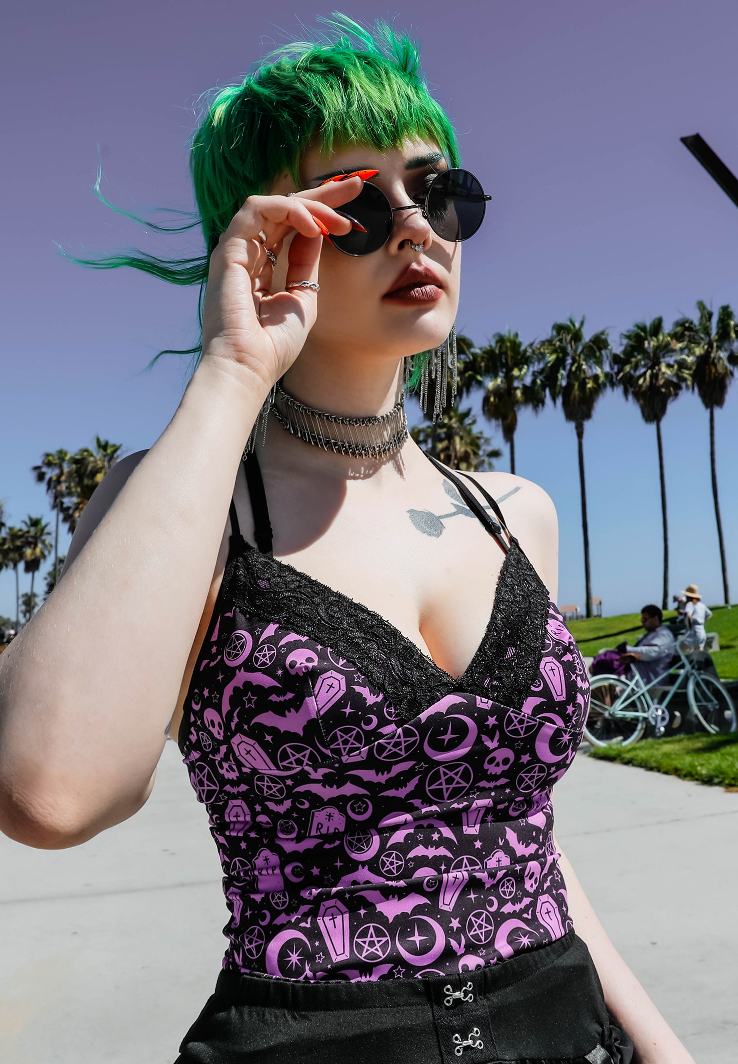 Witchy Lace Trim Cami - Vera's Eyecandy