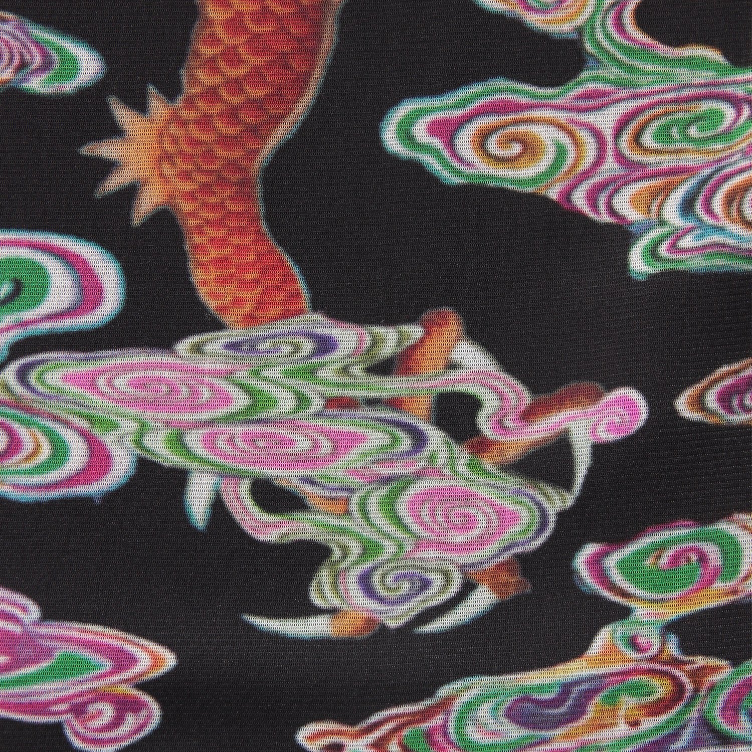 Ceramic dragon print on stretch net ブラウス｜VIVIENNE TAM