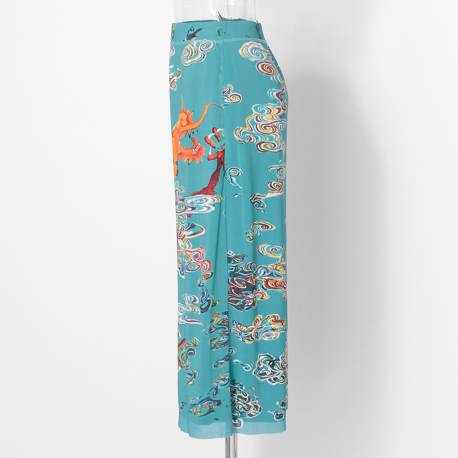 Ceramic dragon print on stretch net スカート｜VIVIENNE TAM